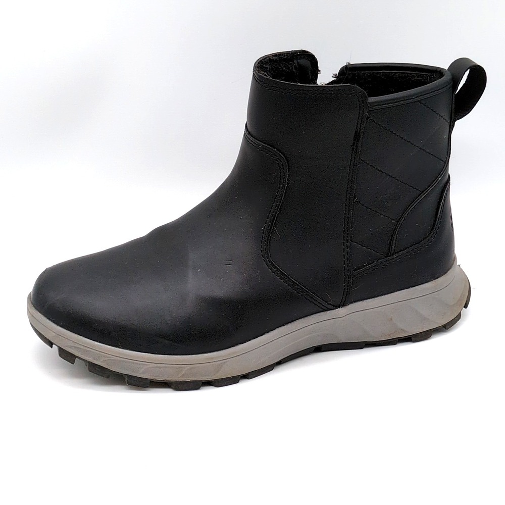 Khombu Shoes Womens Dusk Black 9 All Weather Boots Fur Lined Side Zip Comfort